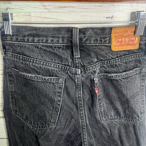Levi’s Women's Black Jeans size 24 distressed button fly - Picture 7 of 7